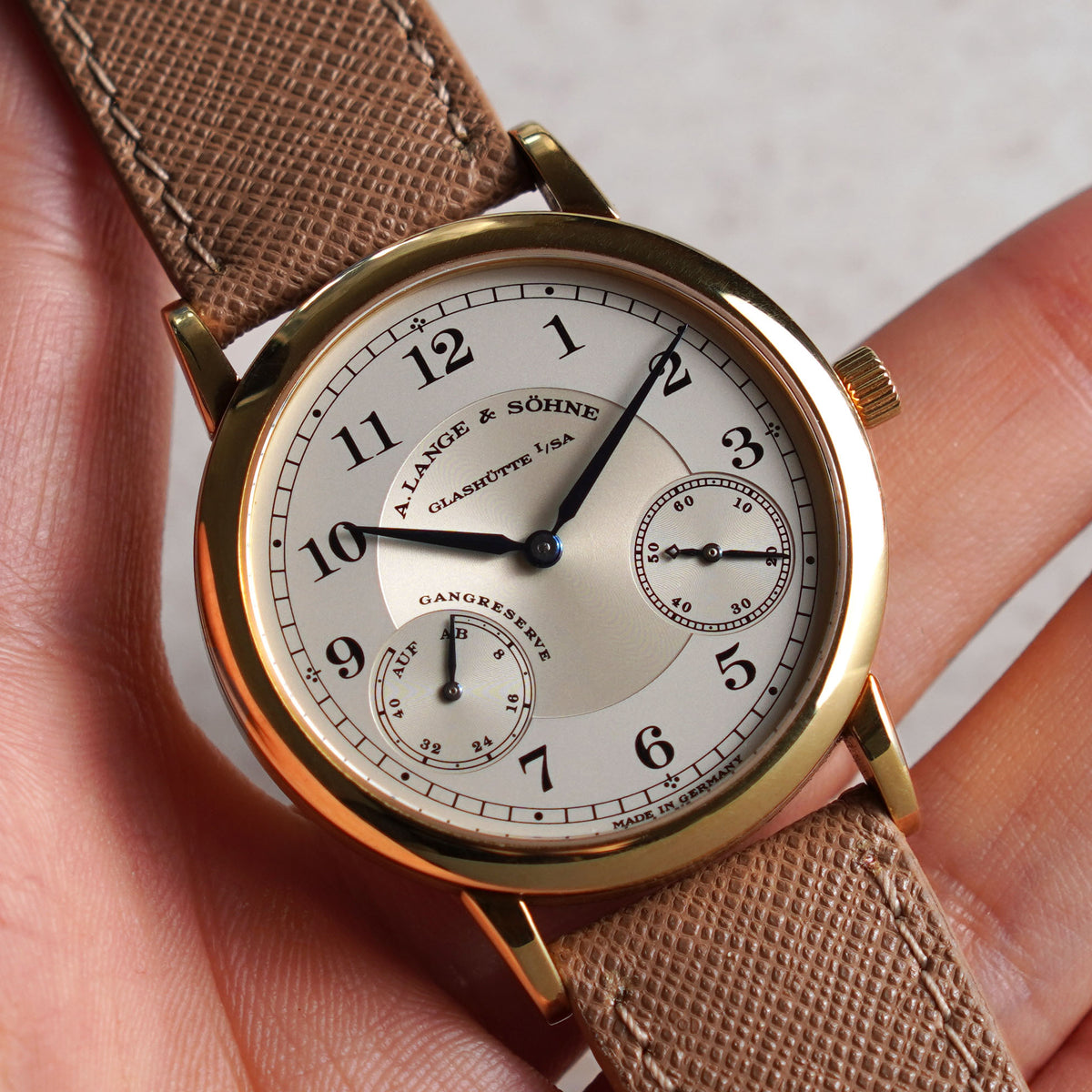 A. Lange & Sohne 1815 Up/Down First Generation, Ref. 221.021, Yellow Gold