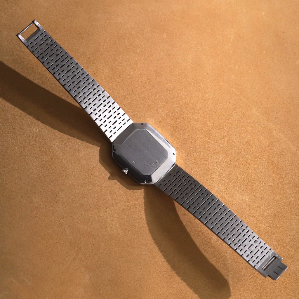Piaget Octagonal Bracelet Watch, Ref. 9795 A6, Onyx and Lapis Lazuli dial, Factory diamonds, White Gold
