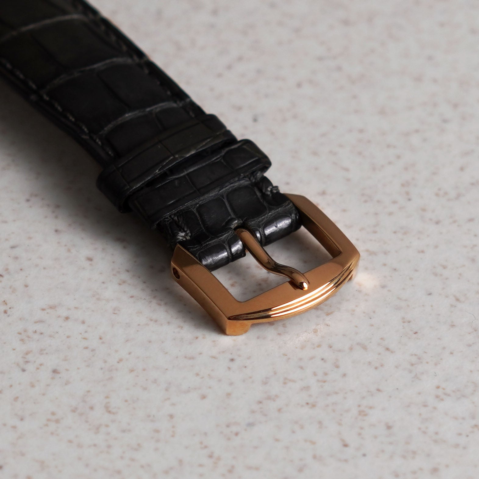 Daniel Roth Double Ellipse GMT, Grey “Pinstripe” Guilloché dial, Ref. N238, Rose Gold