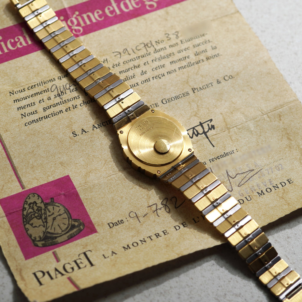 Piaget Two-tone Polo, Roman Numerals Dial, Ref. 791C701, Yellow and White Gold