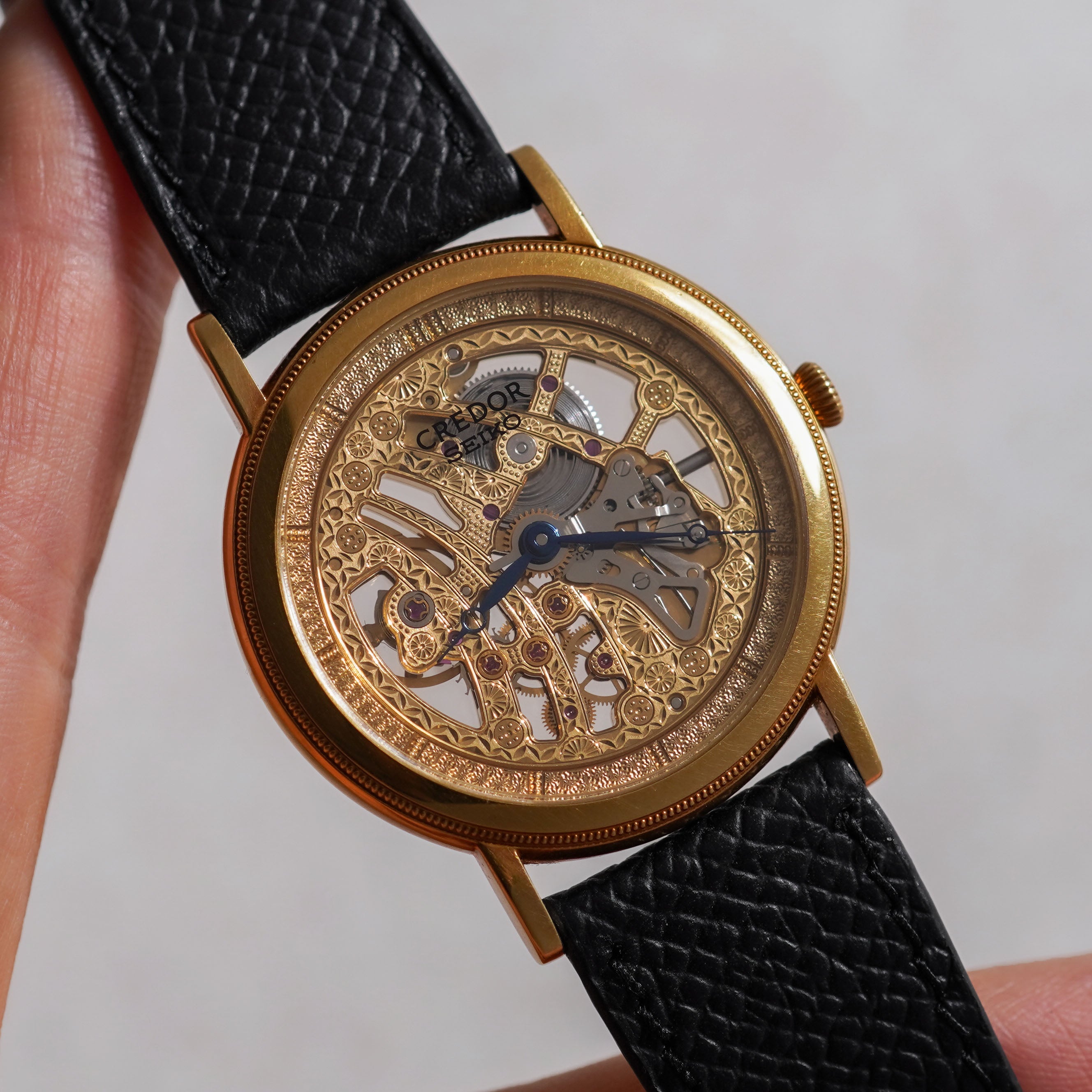 Seiko Credor Signo, Skeleton dial, Ref. GBBD998, Yellow Gold