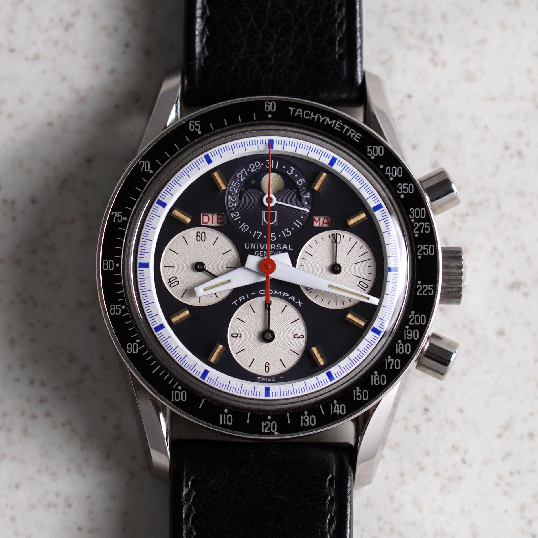 Universal Genève "Exotic" Tri-Compax, Ref. 881101/03, Steel