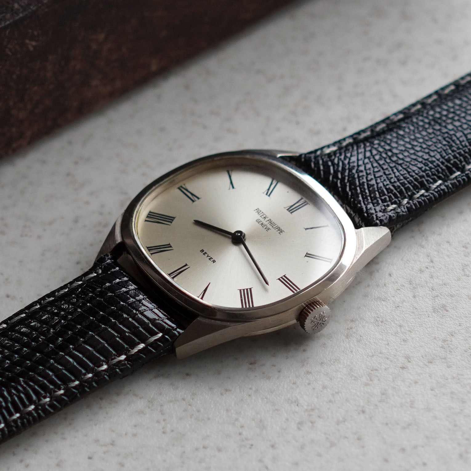 Patek Philippe Cushion-shaped Ellipse, Double-signed Beyer, Ref. 3545, White Gold