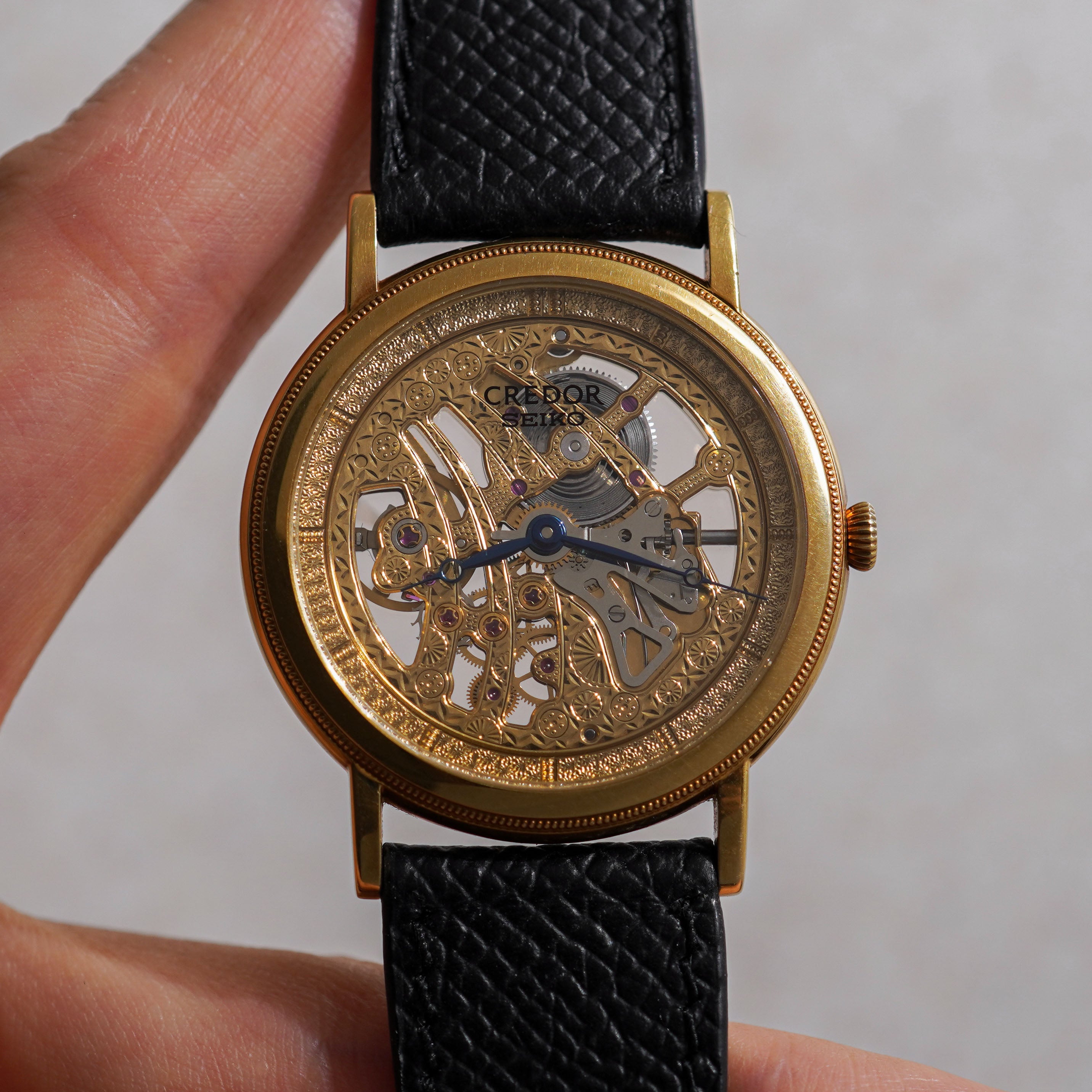 Seiko Credor Signo, Skeleton dial, Ref. GBBD998, Yellow Gold