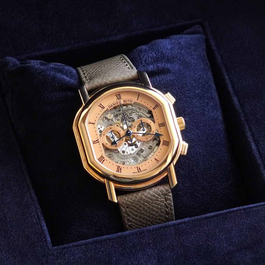 Daniel Roth Masters Chronograph Salmon Skeletonized Dial, Rose Gold