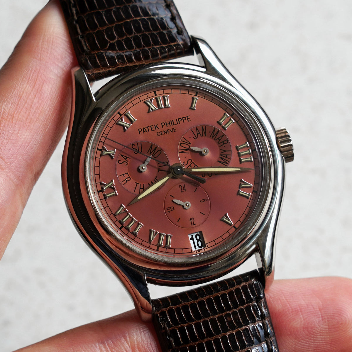 Patek Philippe Annual Calendar, Tropical Salmon Dial, Ref. 5035, White Gold