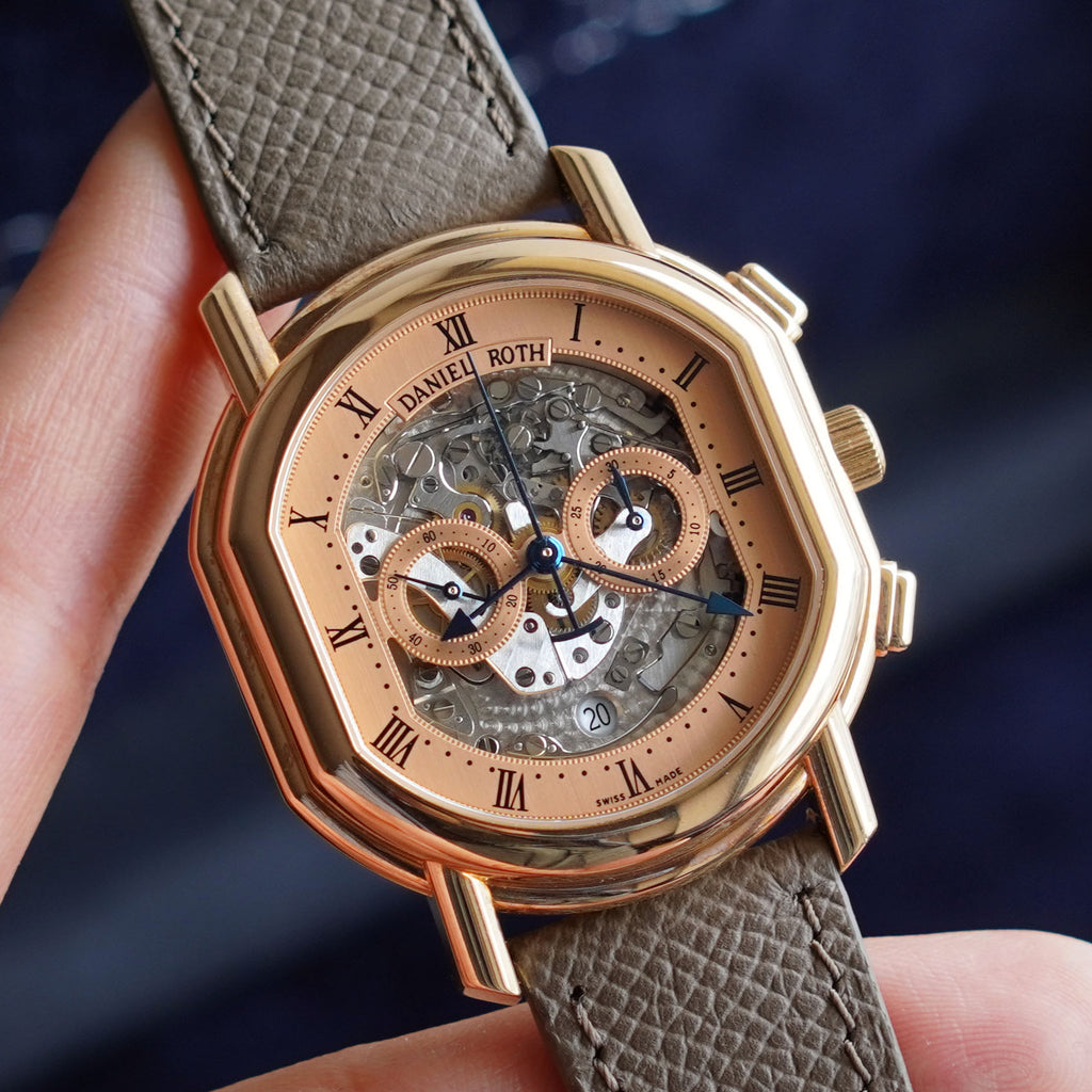 Daniel Roth Masters Chronograph Salmon Skeletonized Dial, Rose Gold