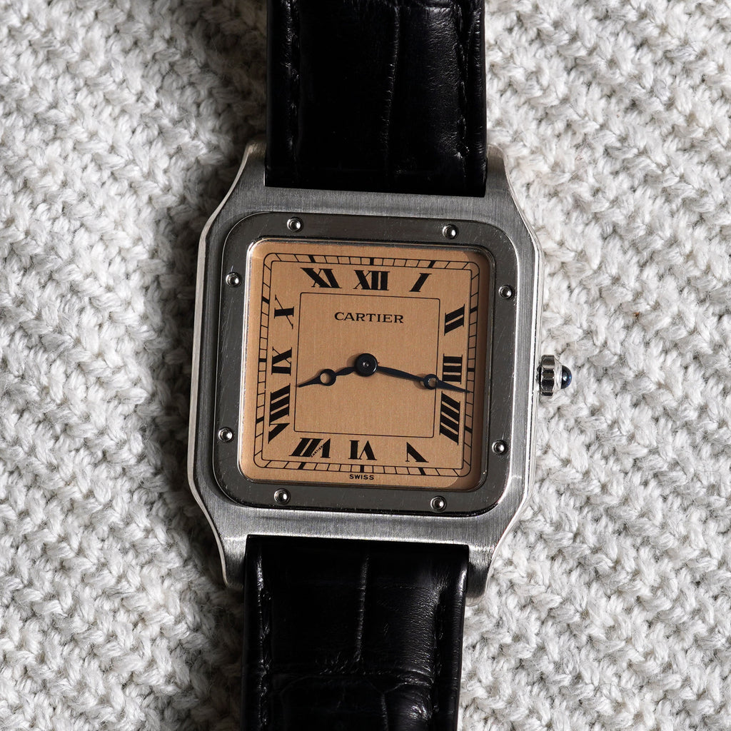 Cartier Santos Dumont 90th Anniversary Limited Edition, Salmon Dial, Ref. 1575 1, Platinum