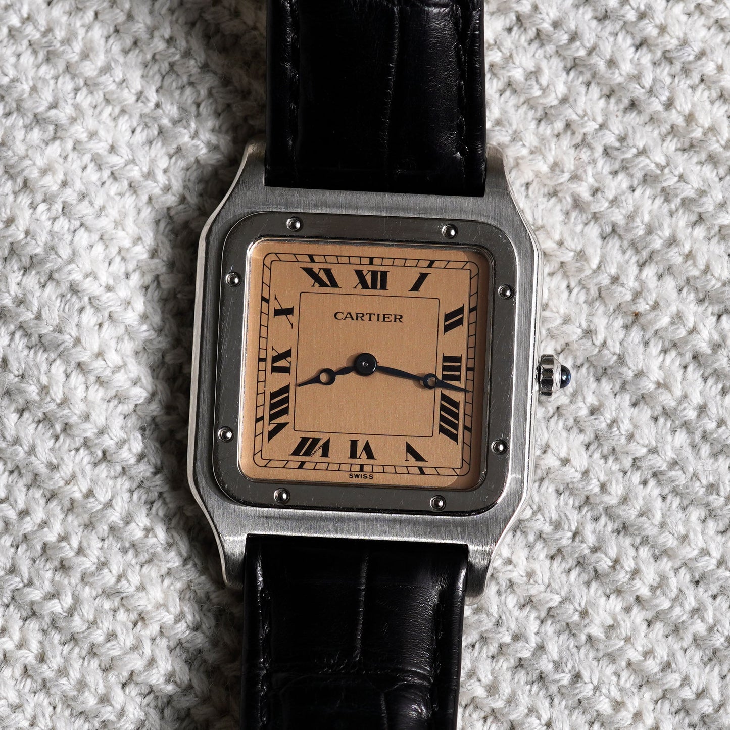 Cartier Santos Dumont 90th Anniversary Limited Edition, Salmon Dial, Platinum