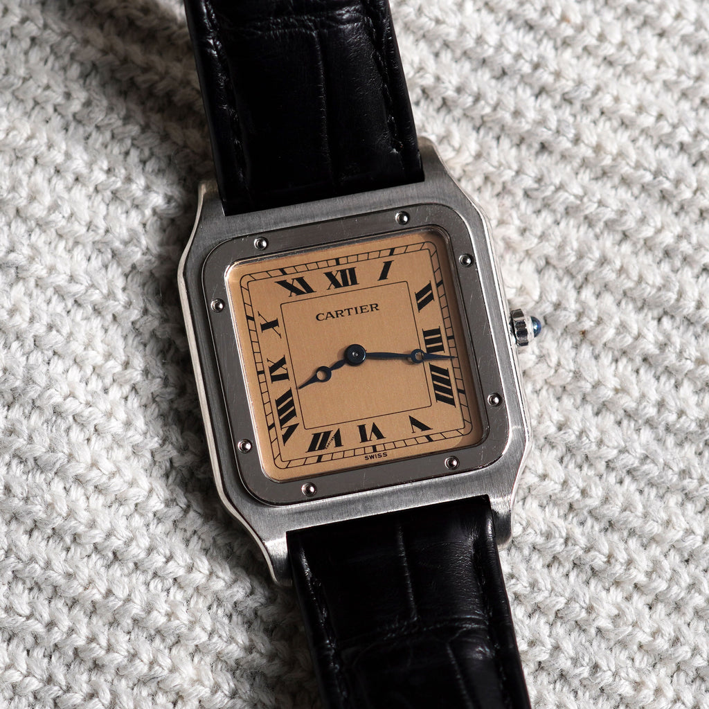 Cartier Santos Dumont 90th Anniversary Limited Edition, Salmon Dial, Ref. 1575 1, Platinum