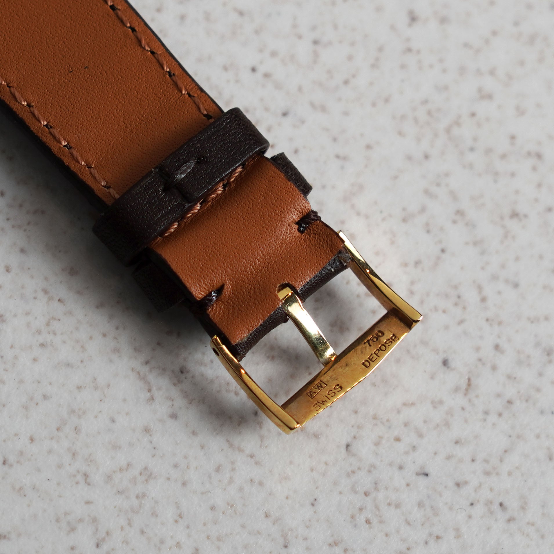Vacheron Constantin Tank-Shaped Wristwatch, Double-signed Hermes, Yellow Gold