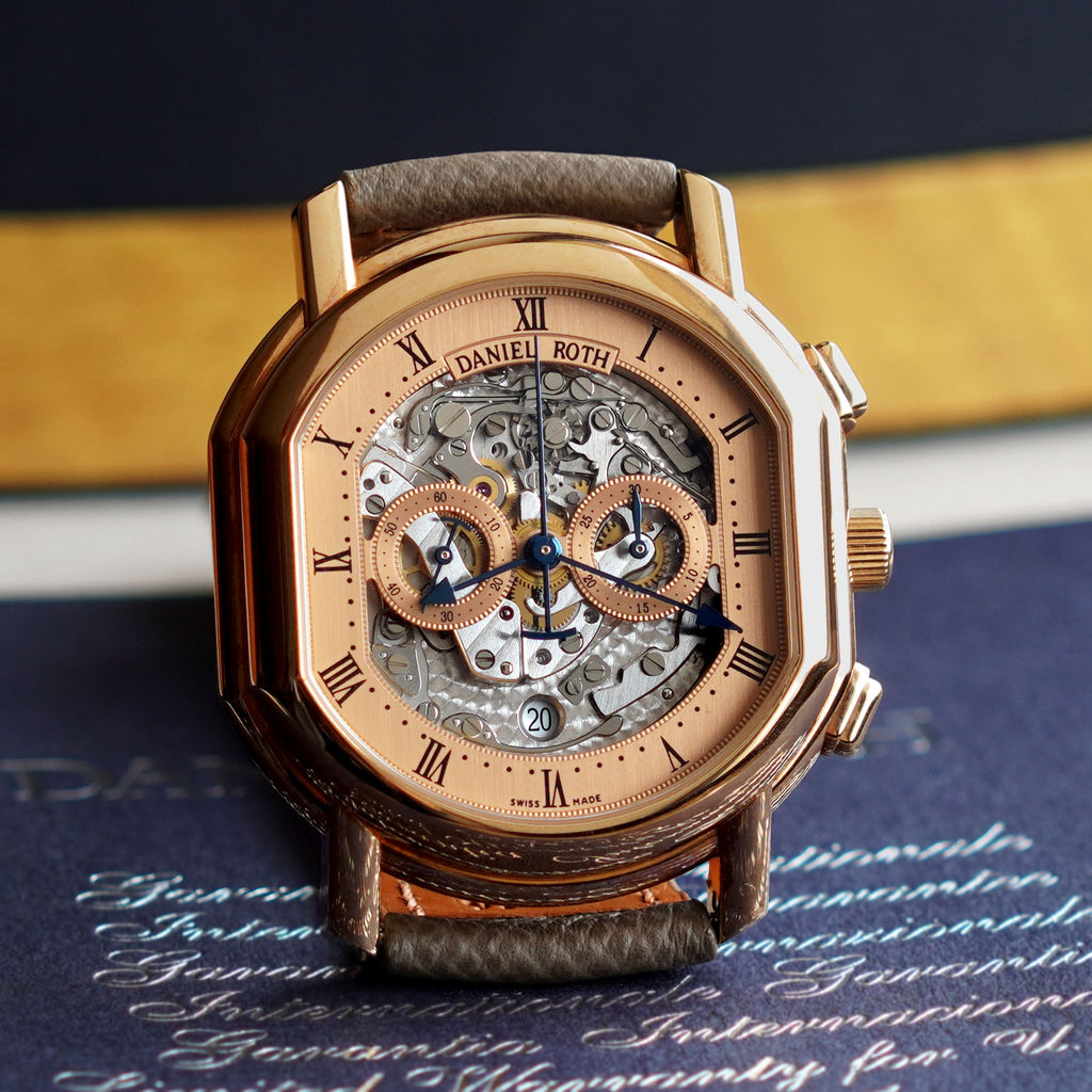 Daniel Roth Masters Chronograph Salmon Skeletonized Dial, Rose Gold