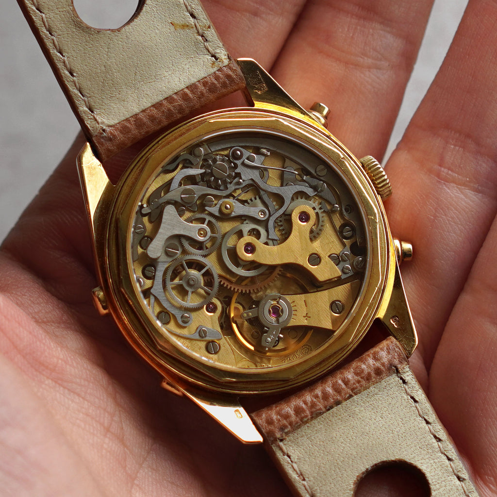 Breitling Triple Calendar Moonphase Chronograph, AC Cars, Yellow Gold