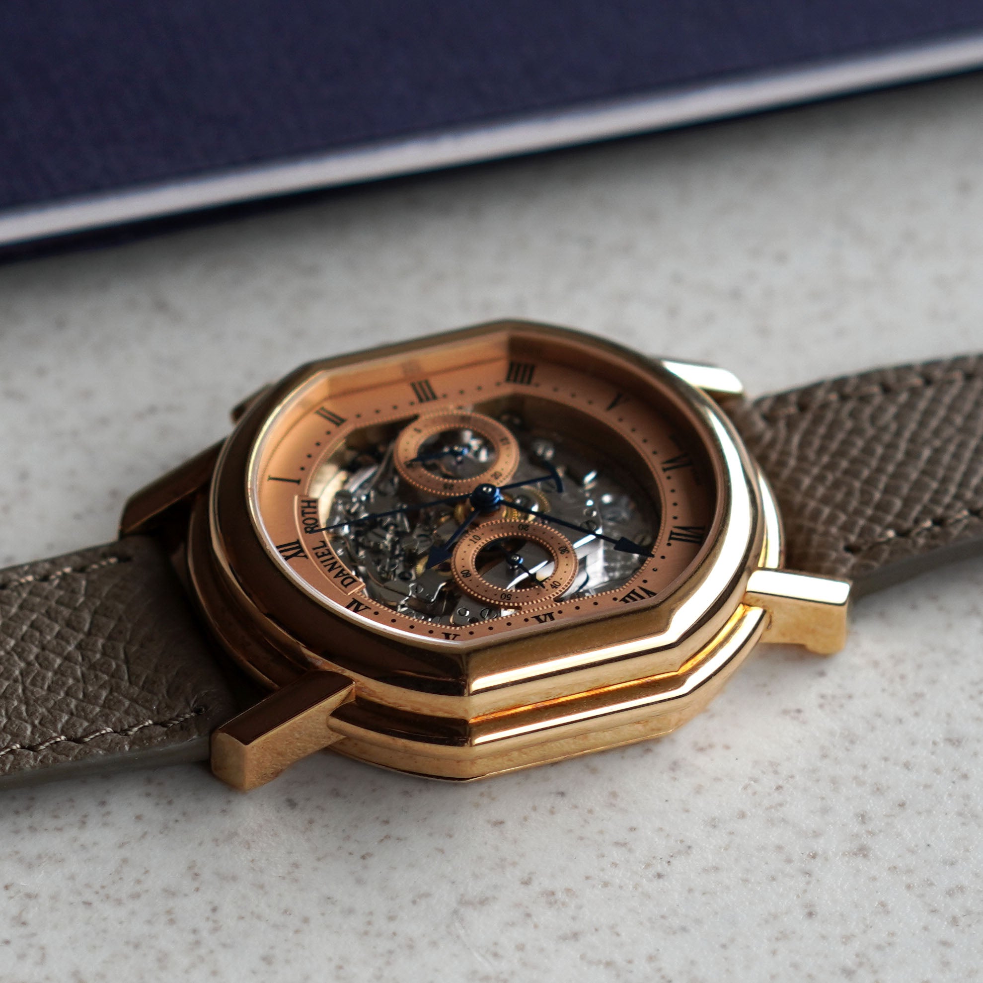 Daniel Roth Masters Chronograph Salmon Skeletonized Dial, Rose Gold