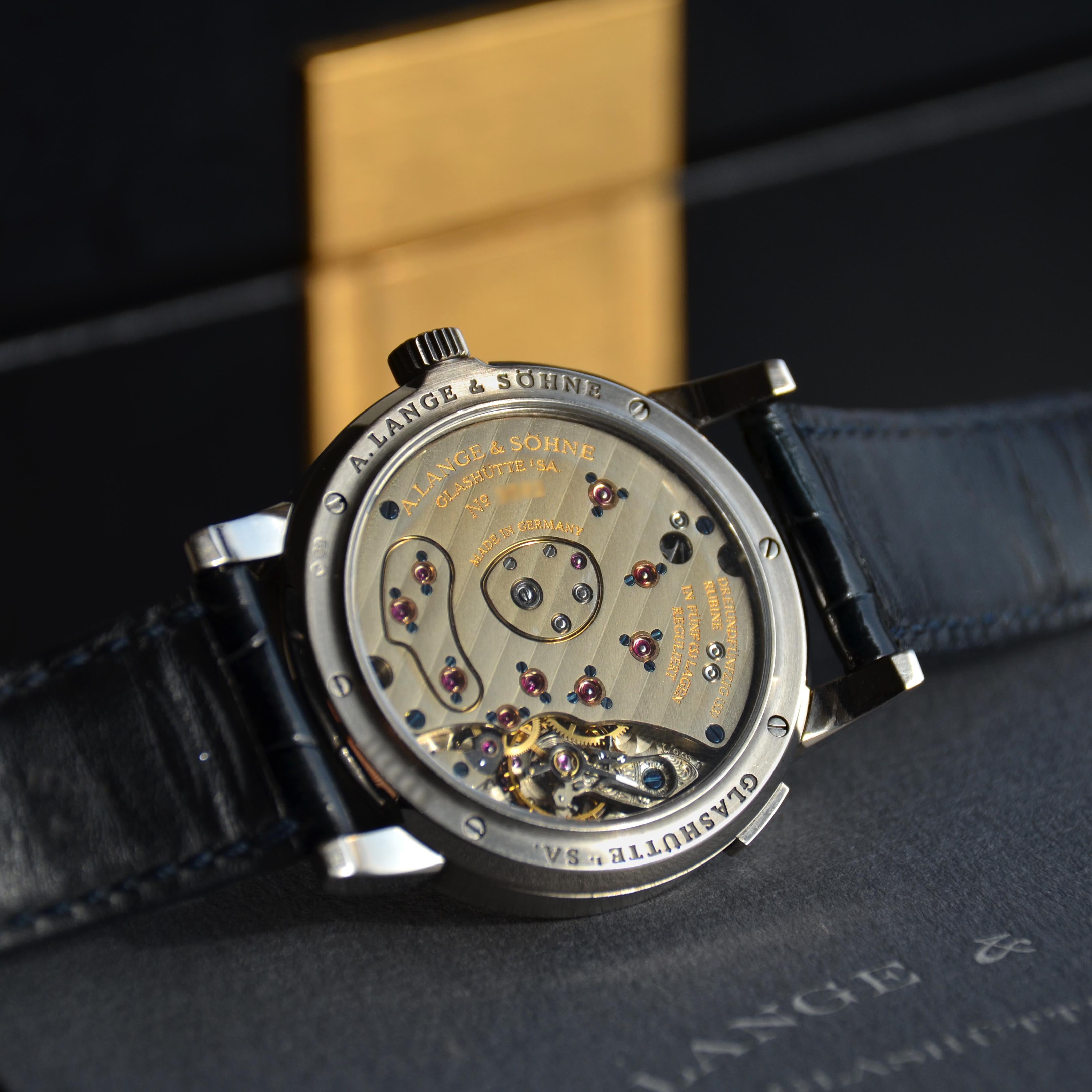 A. Lange & Sohne Lange 1 Blue Dial, Ref. 101.027, White Gold