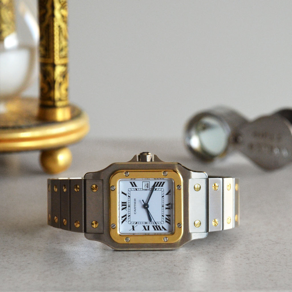 Cartier Santos Carrée, Ref. 2961, Steel and Yellow Gold