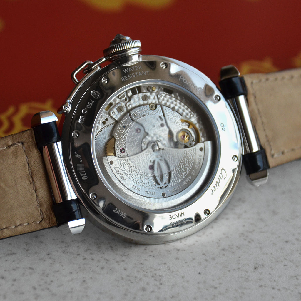 Cartier Limited Pasha Cloisonné Enamel Dial Dragon, White Gold and Diamonds