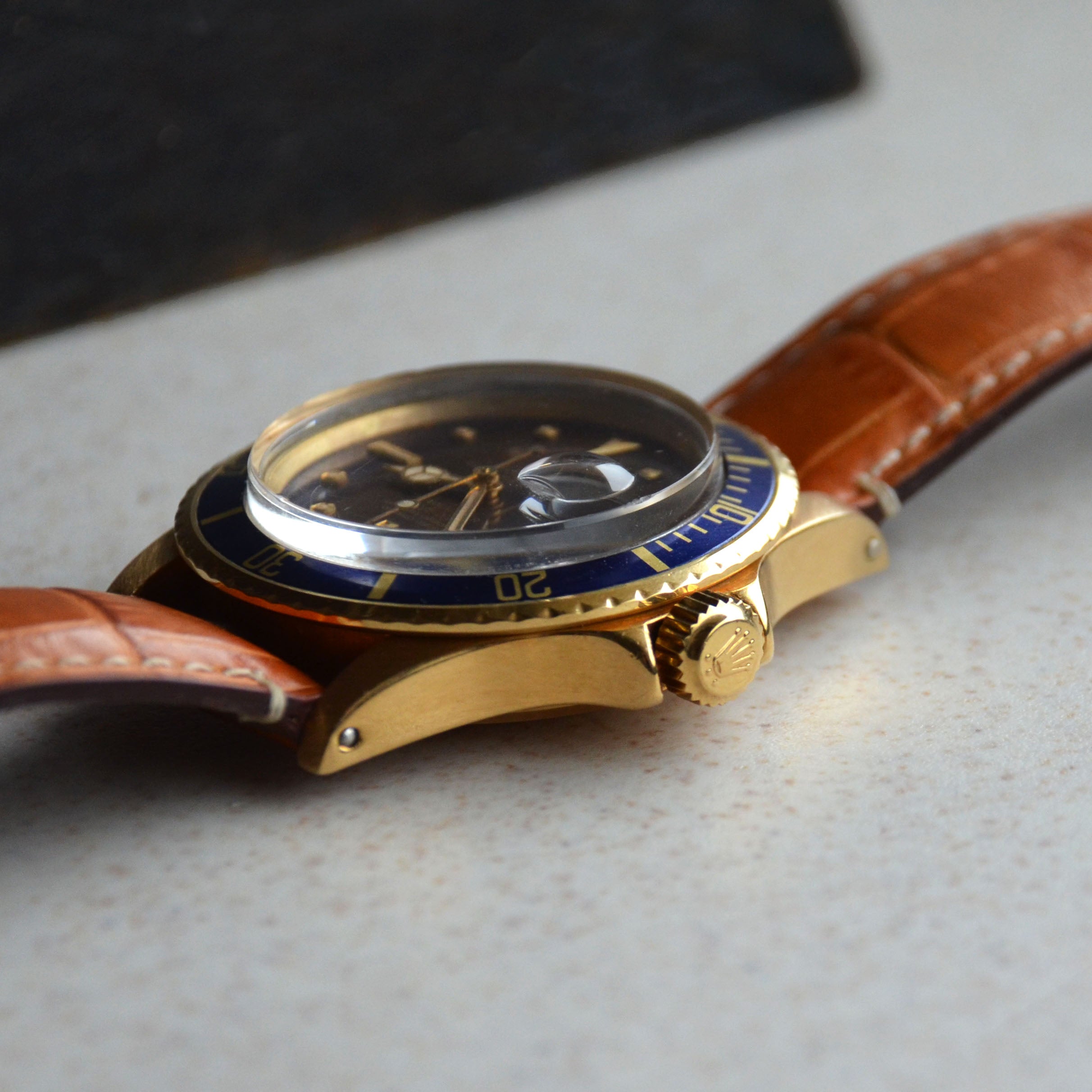 Rolex Submariner Date Tropical Dial, Ref. 1680, Yellow Gold
