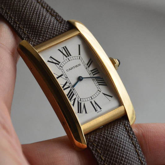 Cartier Tank Americaine Large Mecanique, Yellow Gold