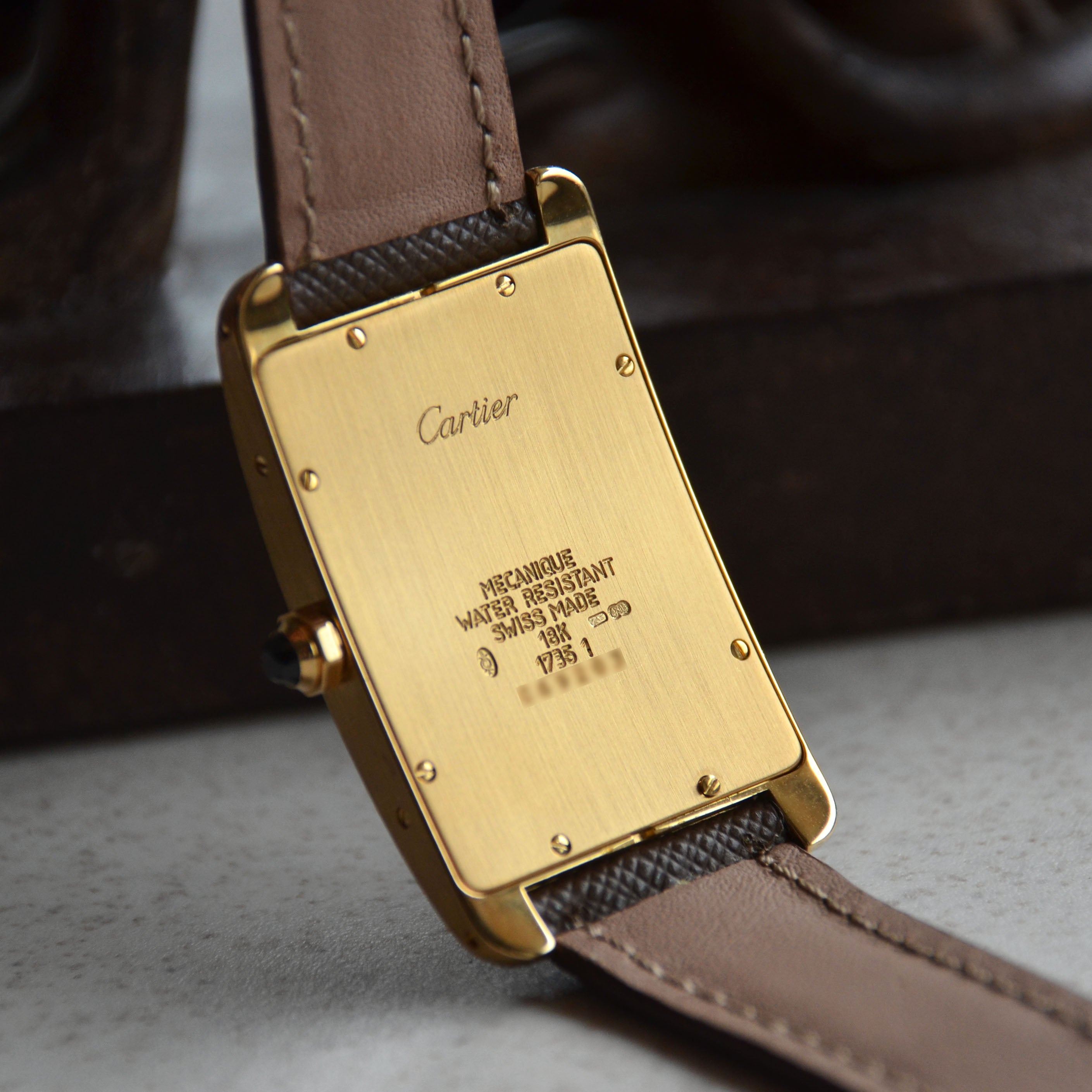 Cartier Large Size Tank Americaine Ref. 1735 1 Yellow Gold SWISS HOURS