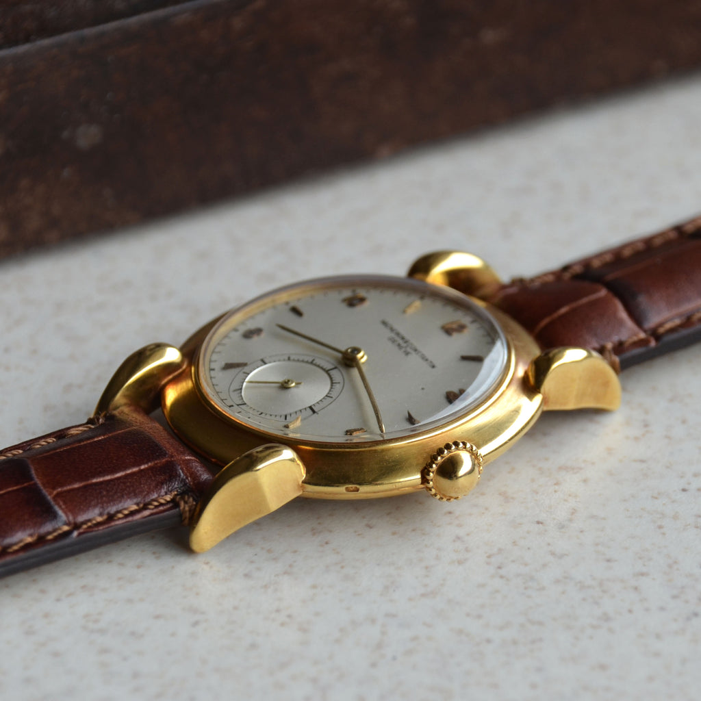 Vacheron Constantin 1940s Manual Wind Wristwatch with Cow Horn Lugs, Ref. 4361, Pink Gold