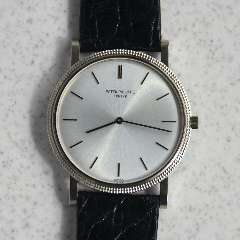 Patek Philippe Calatrava "Clous de Paris" Hobnail Bezel, Ref. 3520, White Gold