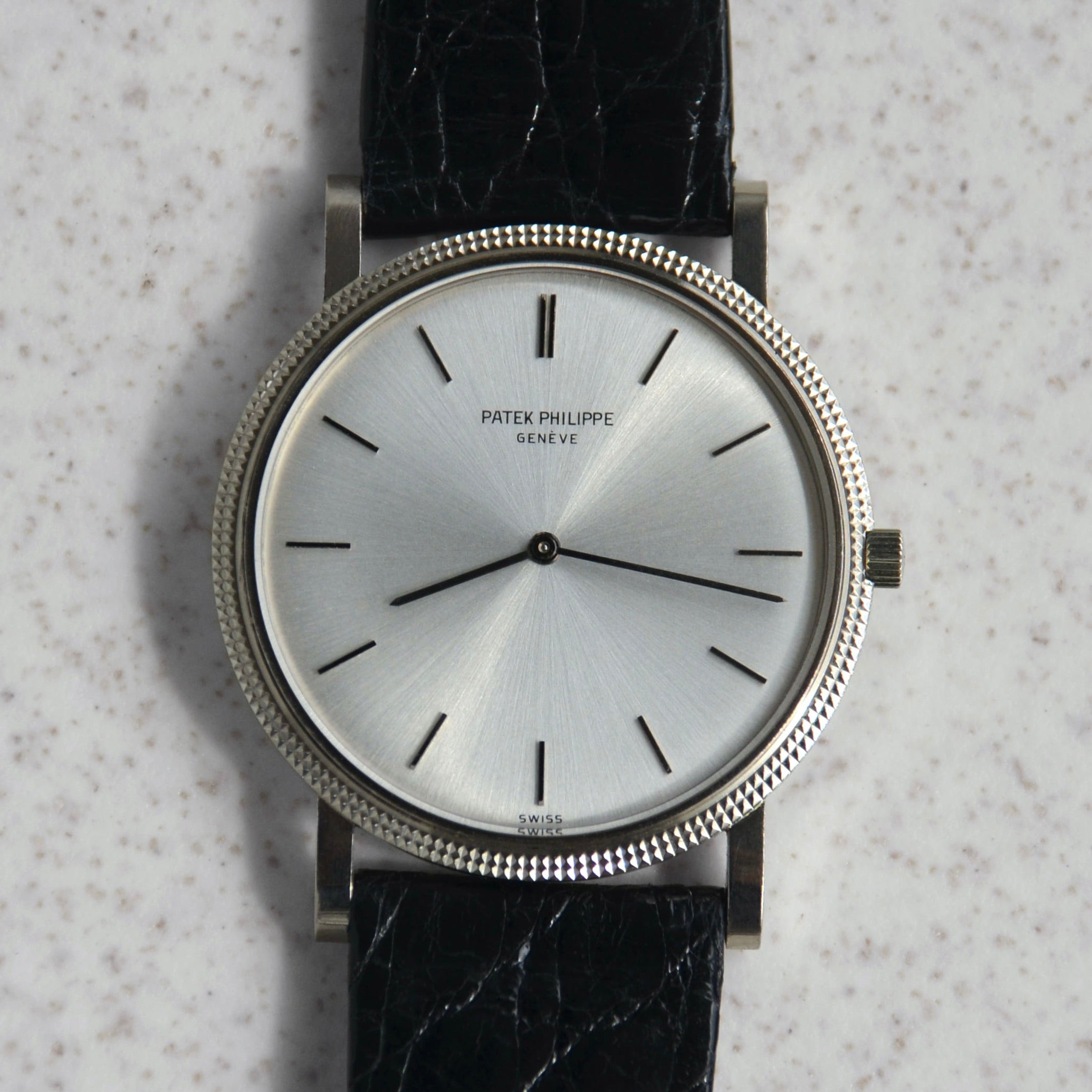 Patek Philippe Calatrava "Clous de Paris" Hobnail Bezel, Ref. 3520, White Gold