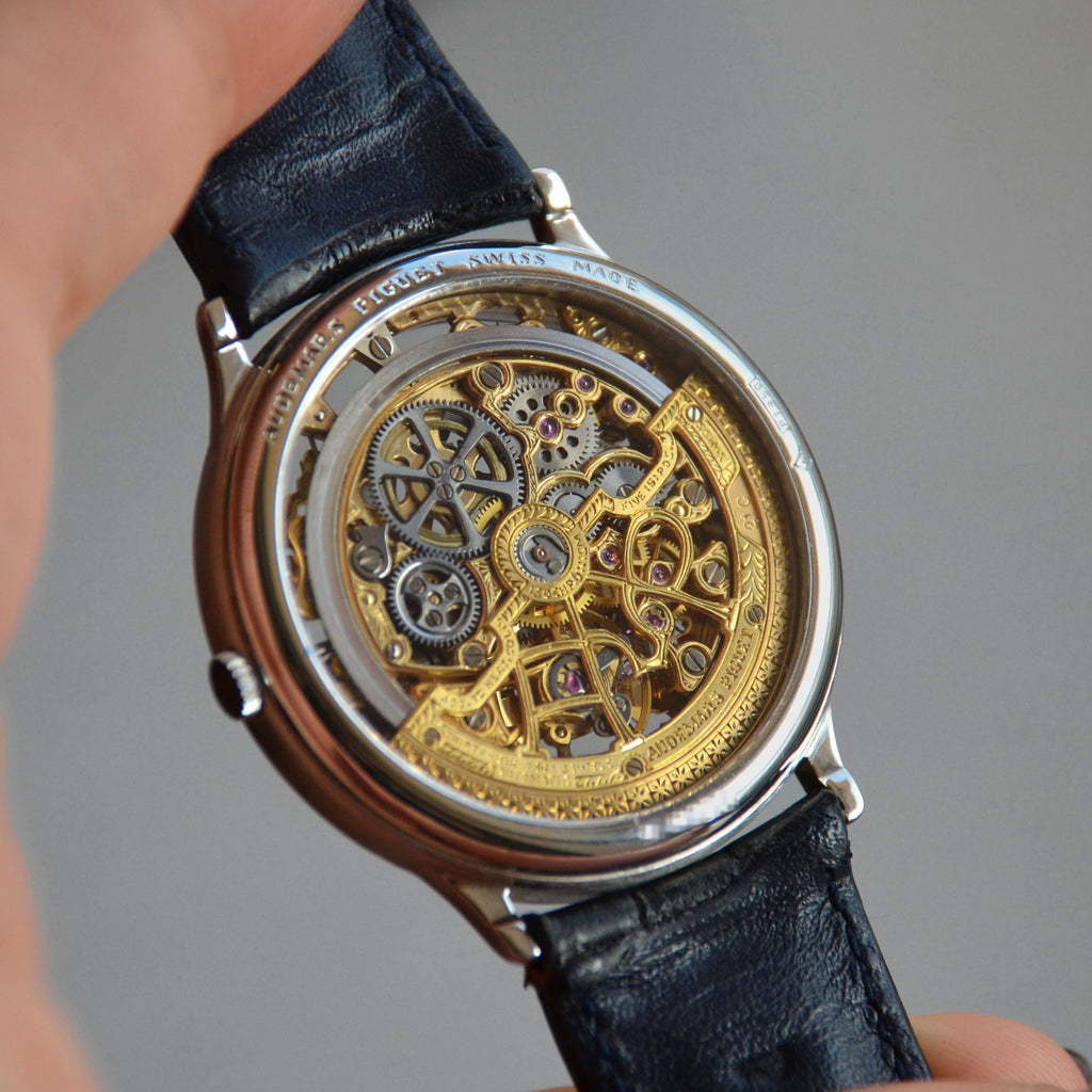 Audemars Piguet Exceptionally Rare Skeletonised Wristwatch, Platinum