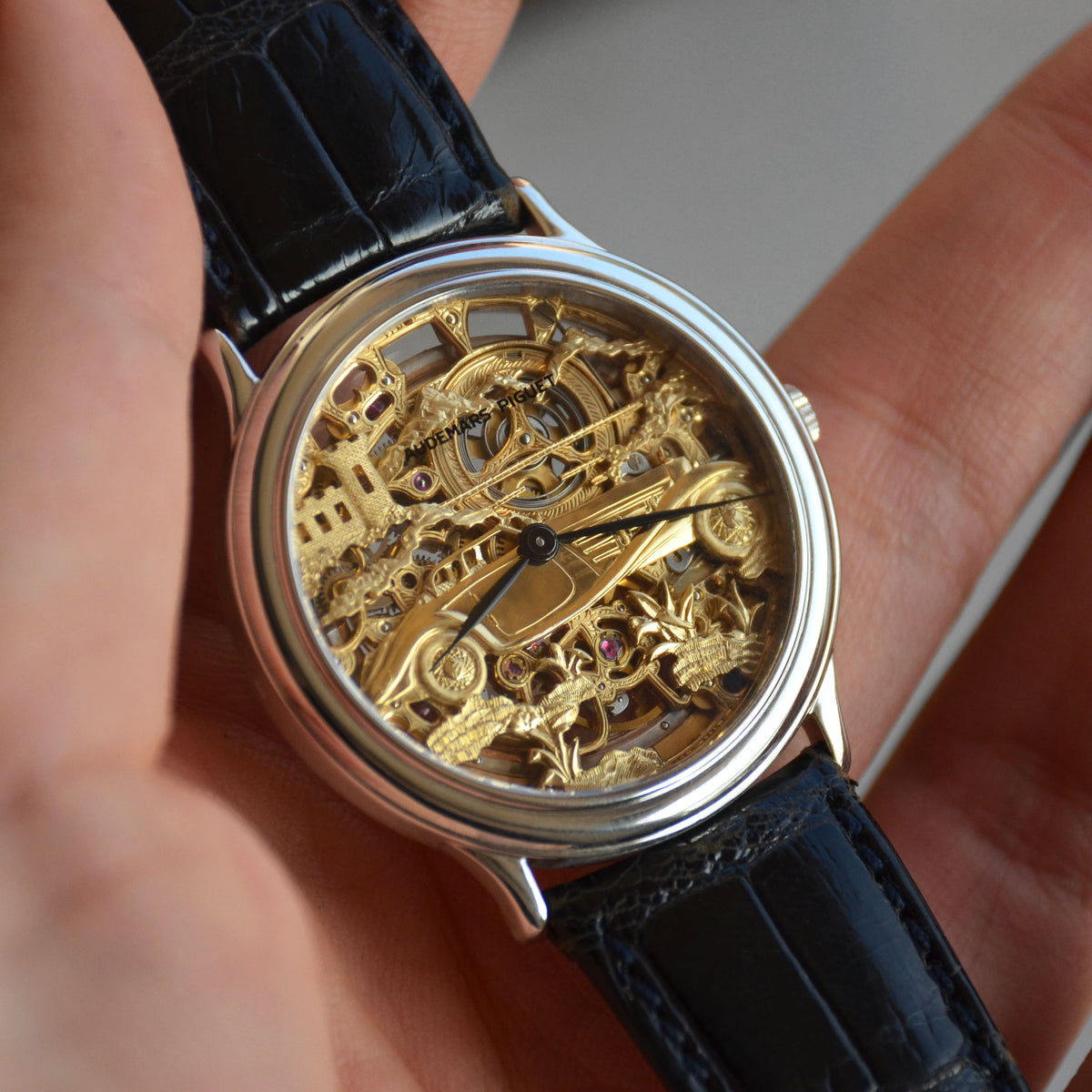 Audemars Piguet Exceptionally Rare Skeletonised Wristwatch, Platinum