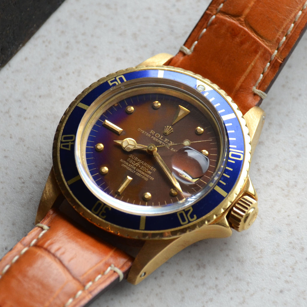 Rolex Submariner Date Tropical Dial, Ref. 1680, Yellow Gold