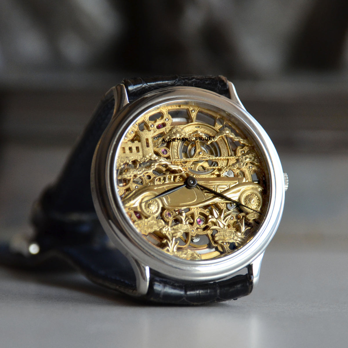 Audemars Piguet Exceptionally Rare Skeletonised Wristwatch, Platinum