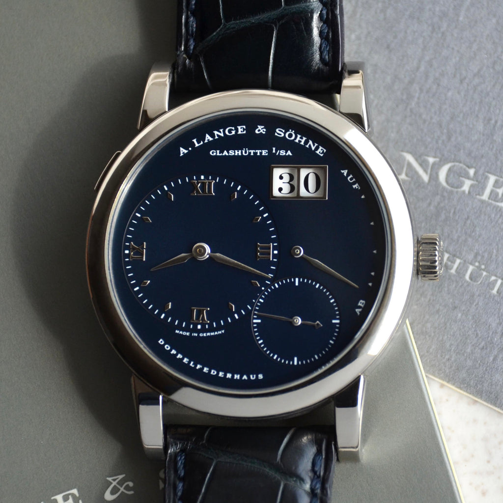 A. Lange & Sohne Lange 1 Blue Dial, Ref. 101.027, White Gold