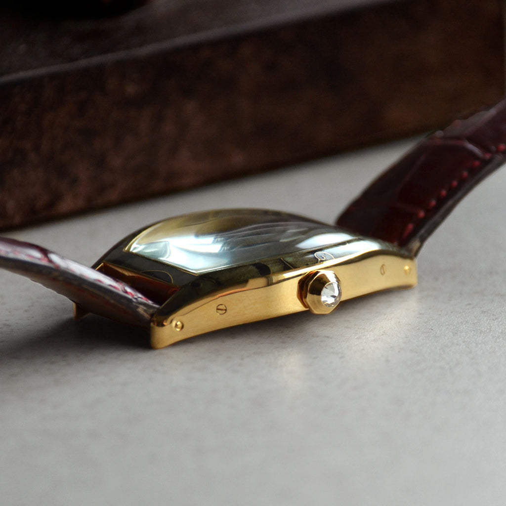 Cartier Tortue Cloisonné Enamel Dial and Case Phoenix, Ref. 2496, Pink Gold