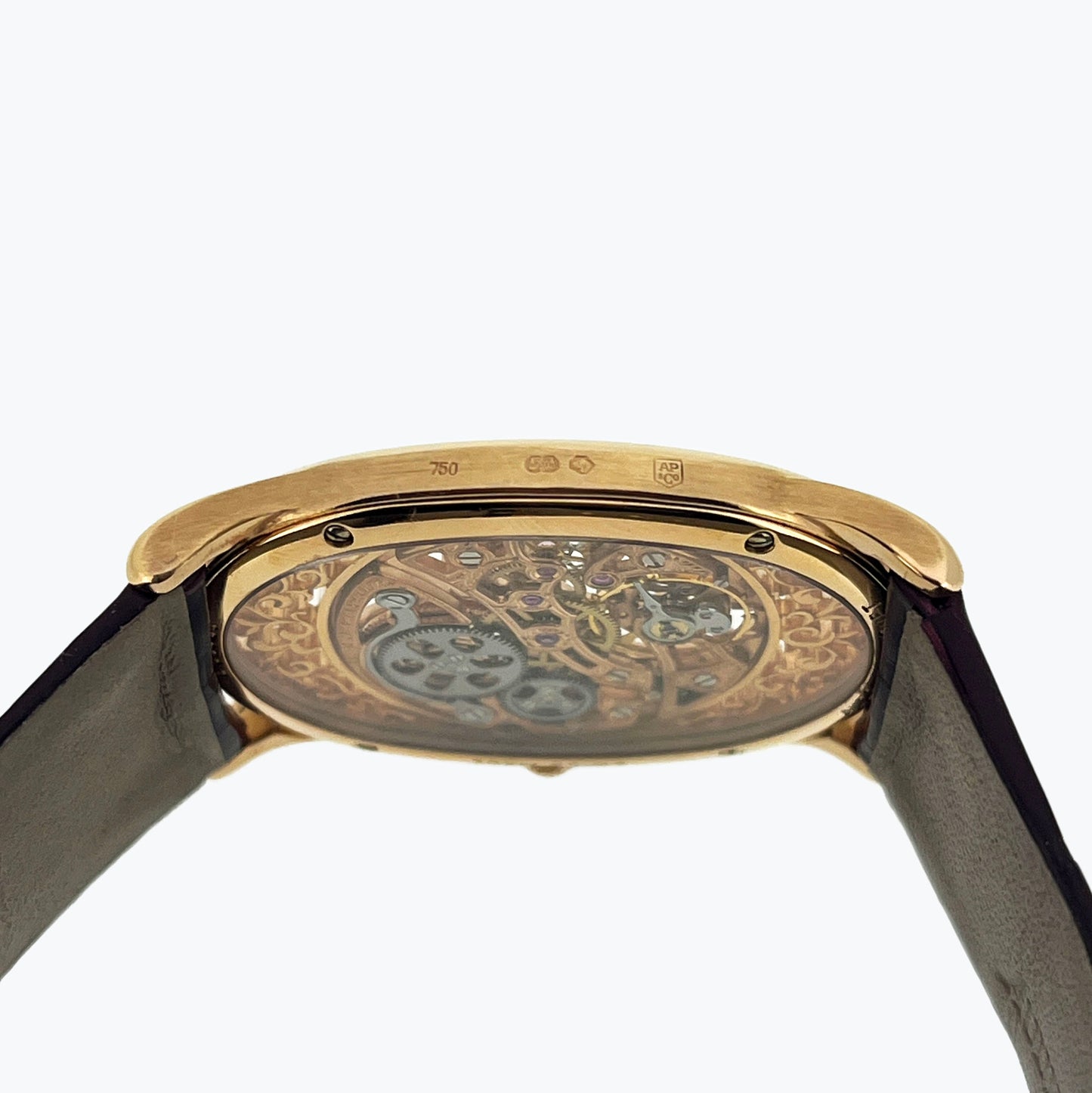Audemars Piguet Rare Skeleton Oval Wristwatch, Pink Gold