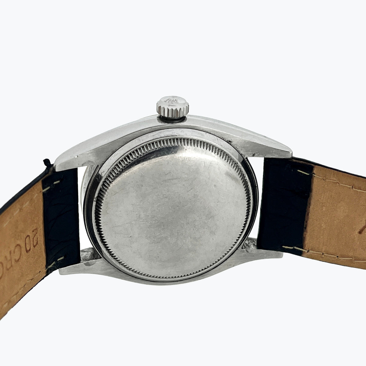 Rolex Ovettone 'Red' Datejust, Ref. 6305, Steel and White Gold