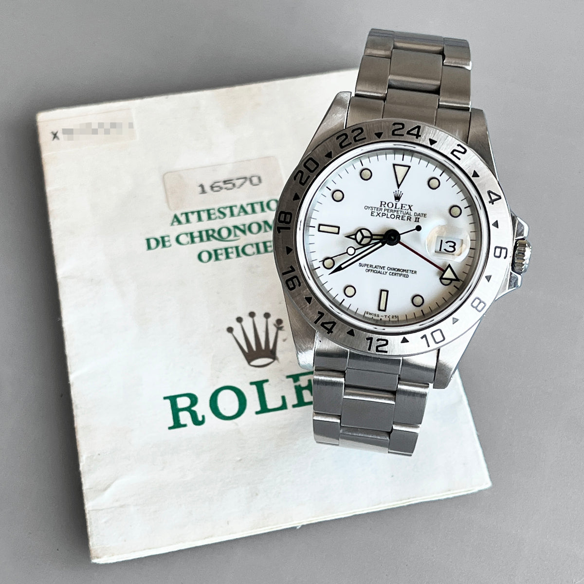 Rolex Explorer II, Ref. 16570, X-serial number, Steel