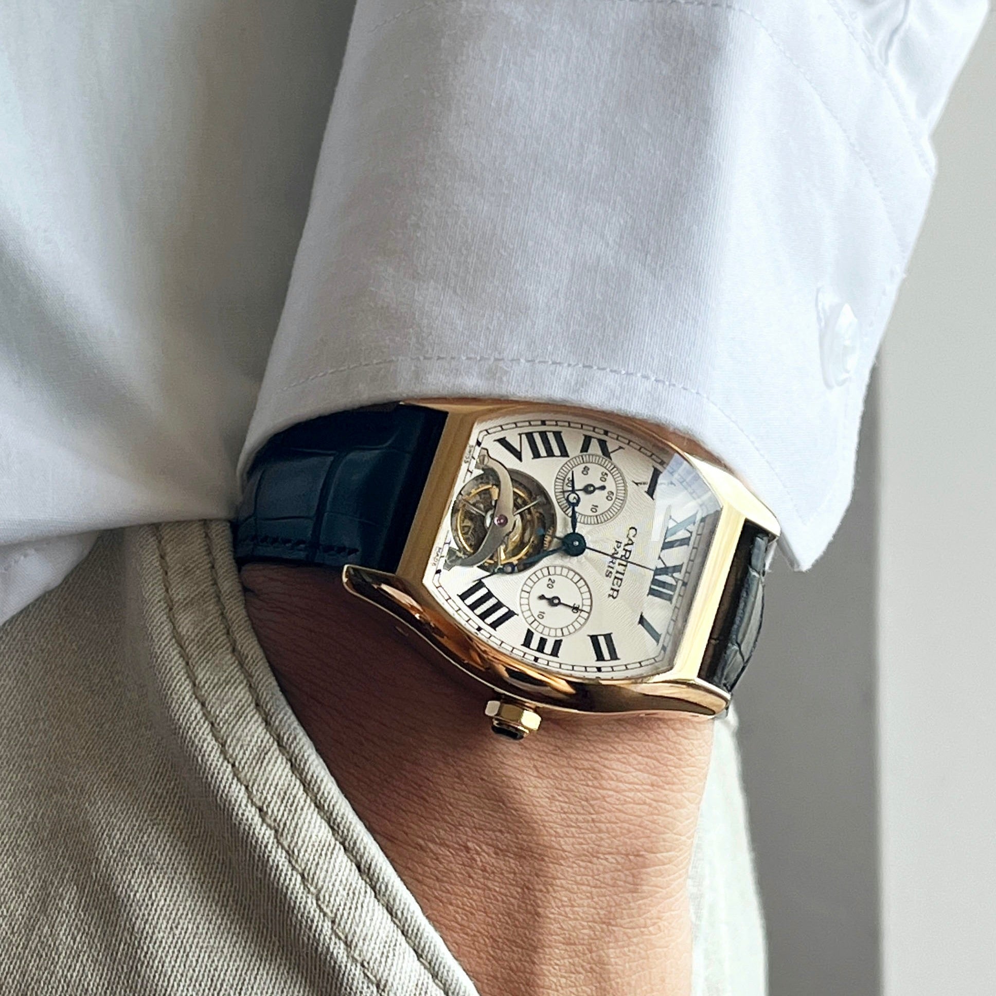 Cartier Limited CPCP Tortue XL Monopoussoir Chronographe Tourbillon, Ref. W1548151, Pink Gold