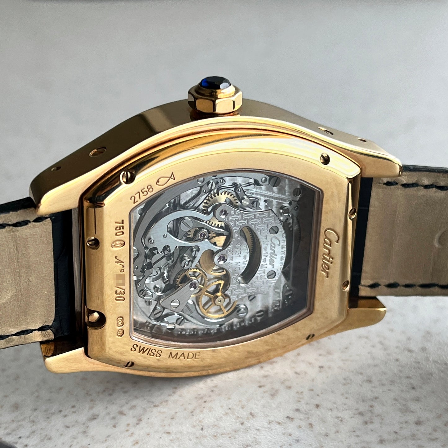 Cartier CPCP Tortue XL Monopoussoir Chronographe Tourbillon, Pink Gold