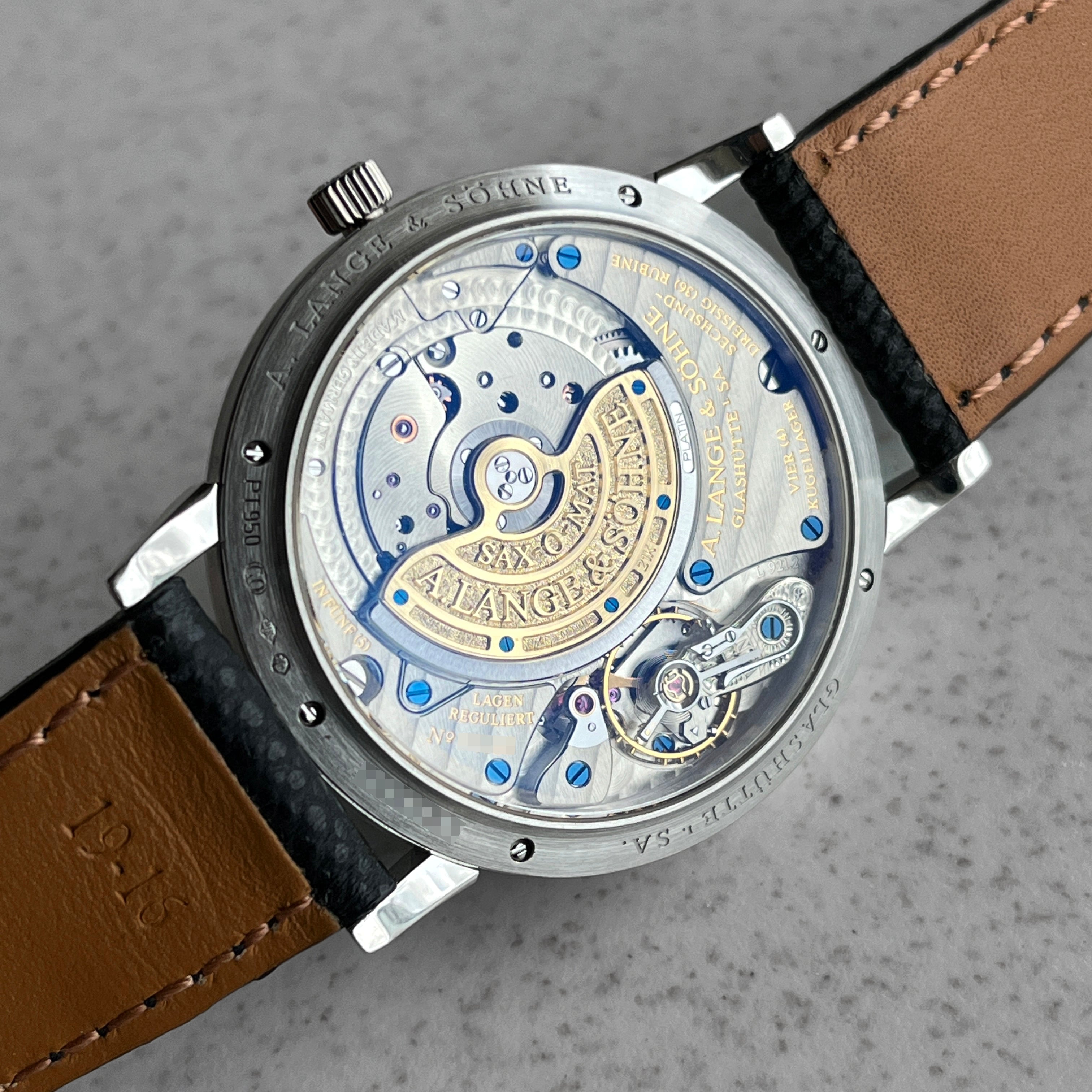 A. Lange & Sohne Sax-O-Mat, Ref. 303.025, Platinum