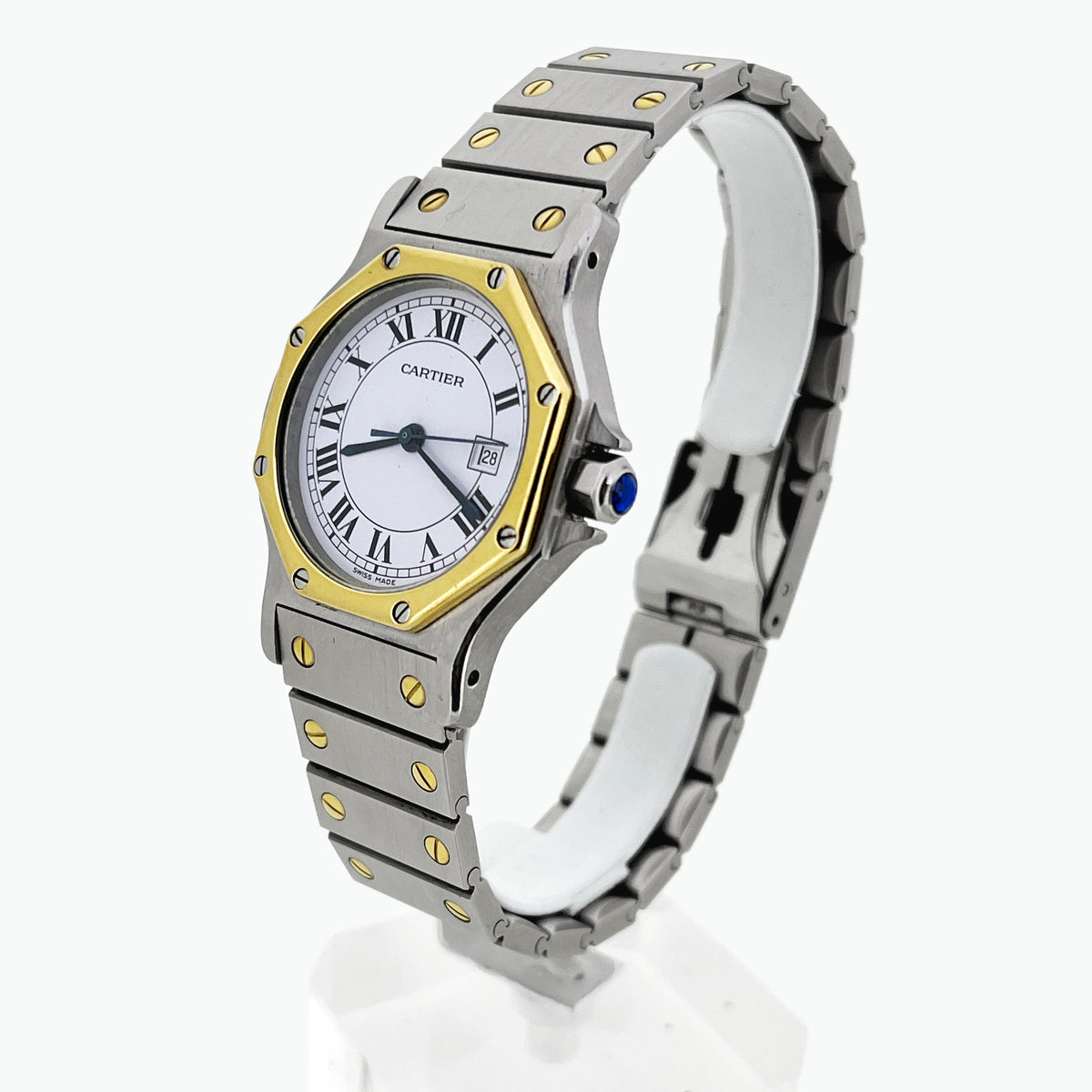 Cartier Santos Octagon, Automatic, Ref. 2966, Steel and Yellow Gold
