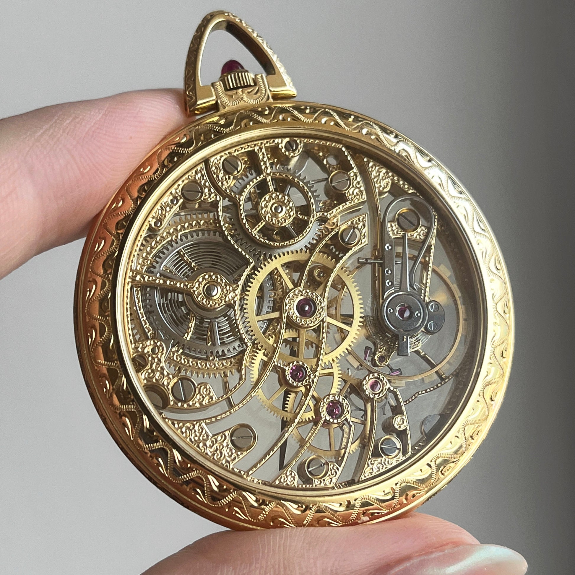 Patek Philippe Rare Skeletonised Pocket Watch, 894, Yellow