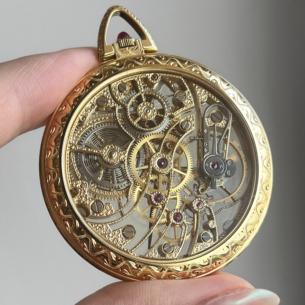 Patek Philippe Rare Skeletonised Pocket Watch, Ref. 894, Yellow Gold