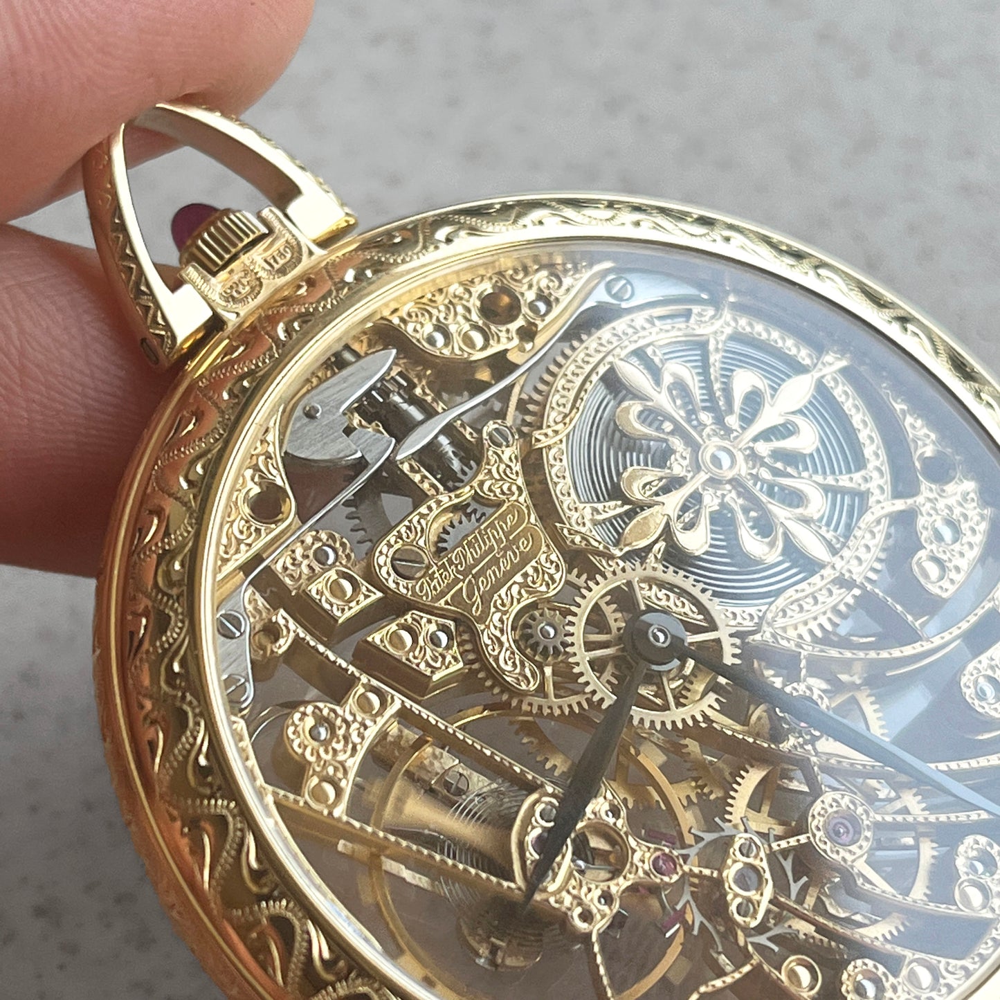 Patek Philippe Rare Skeletonised Pocket Watch, Yellow Gold