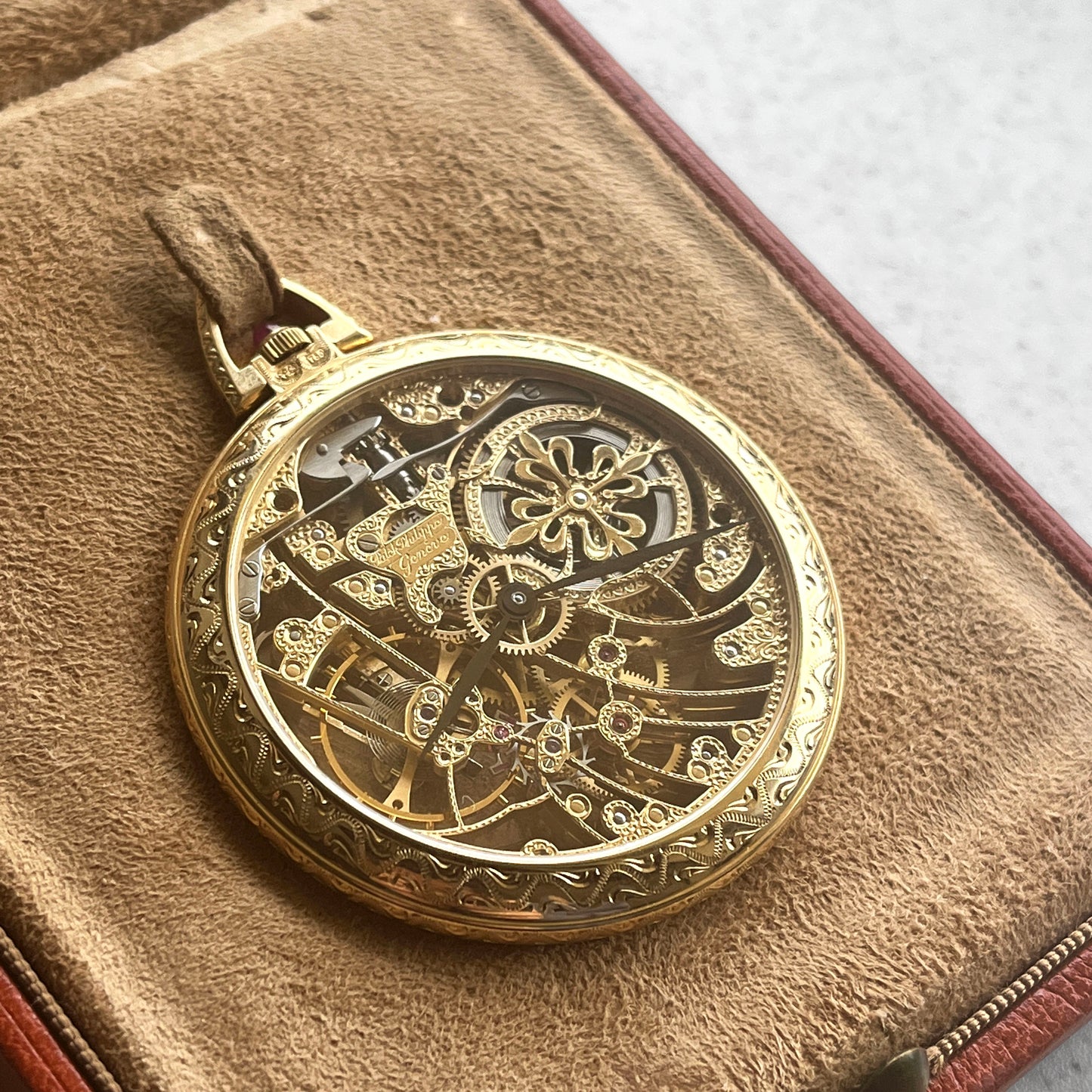 Patek Philippe Rare Skeletonised Pocket Watch, Yellow Gold