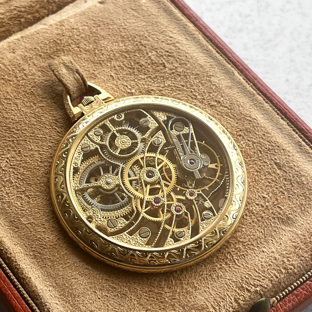 Patek Philippe Rare Skeletonised Pocket Watch, Ref. 894, Yellow Gold