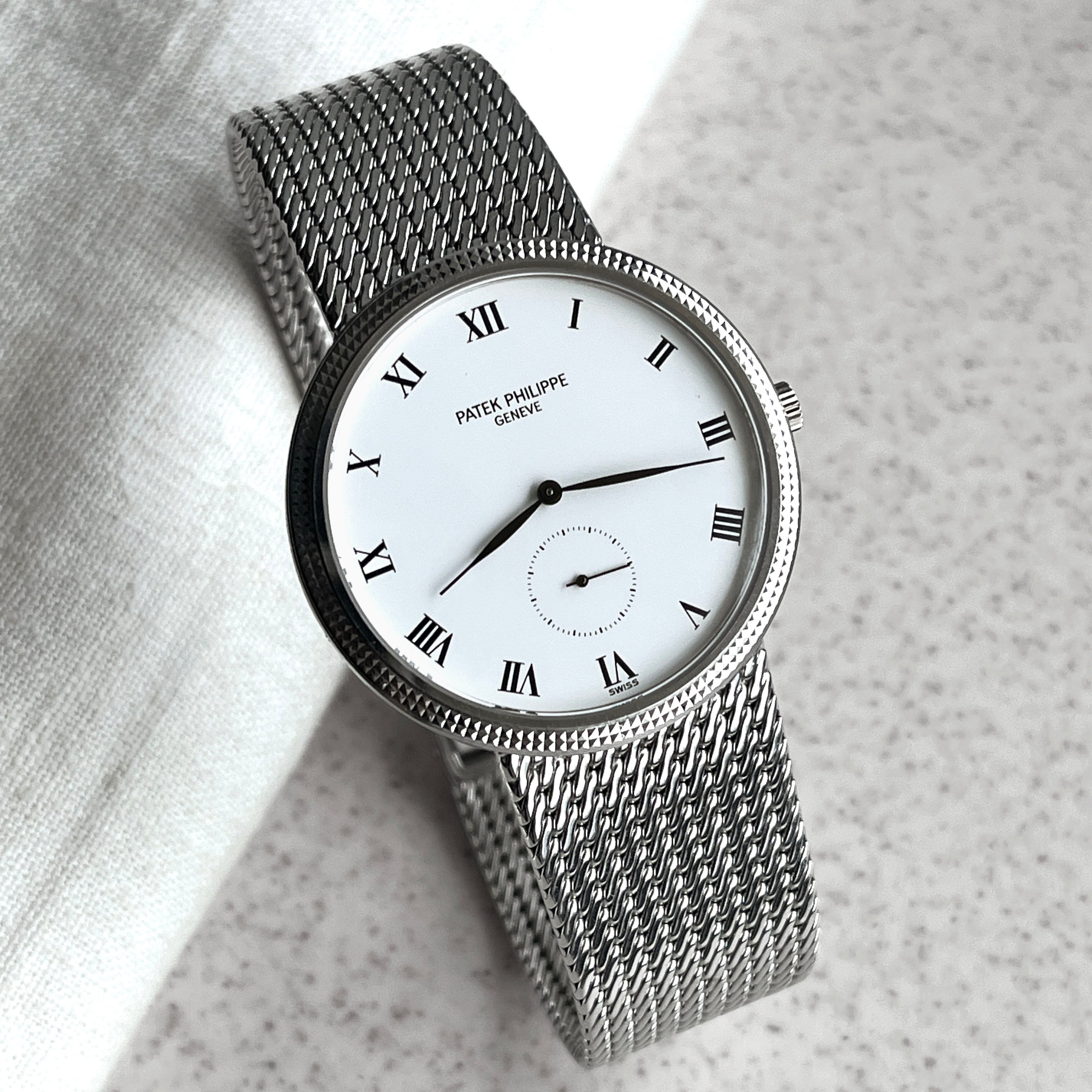 Patek Philippe Calatrava Bracelet Watch, Ref. 3919/1G, White Gold
