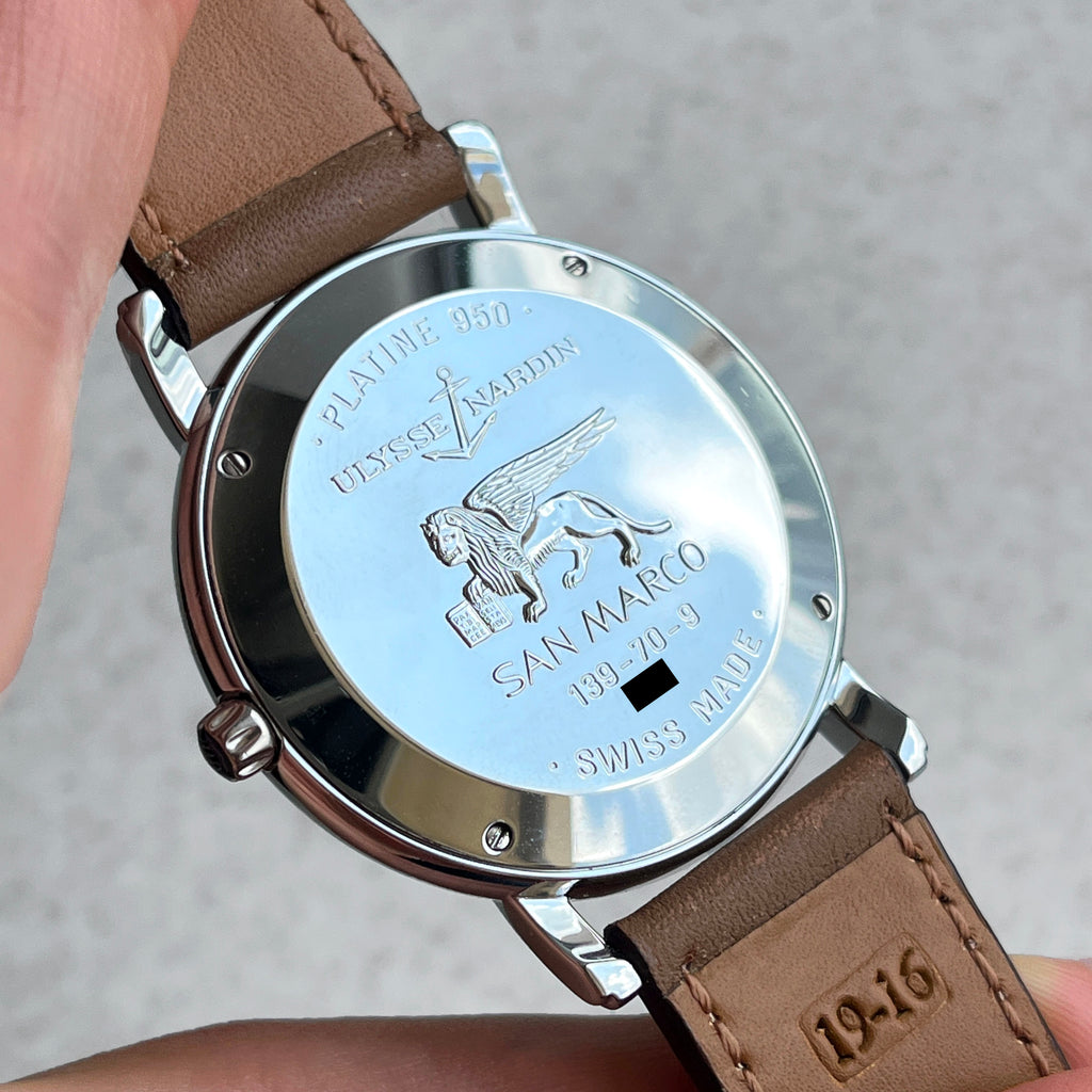 Ulysse Nardin Rare and Limited wristwatch, "Mayflower" Cloisonné Enamel Dial, Ref. 139-70-9, Platinum