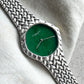 Audemars Piguet Integrated Bracelet Wristwatch with Rare Jade Dial, White Gold