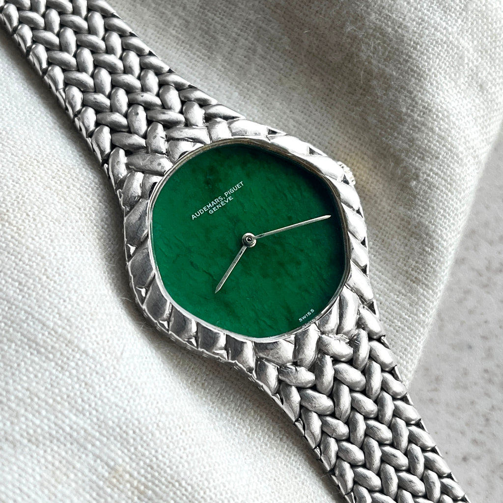 Audemars Piguet Ladies Cobra with Rare Jade Dial, White Gold