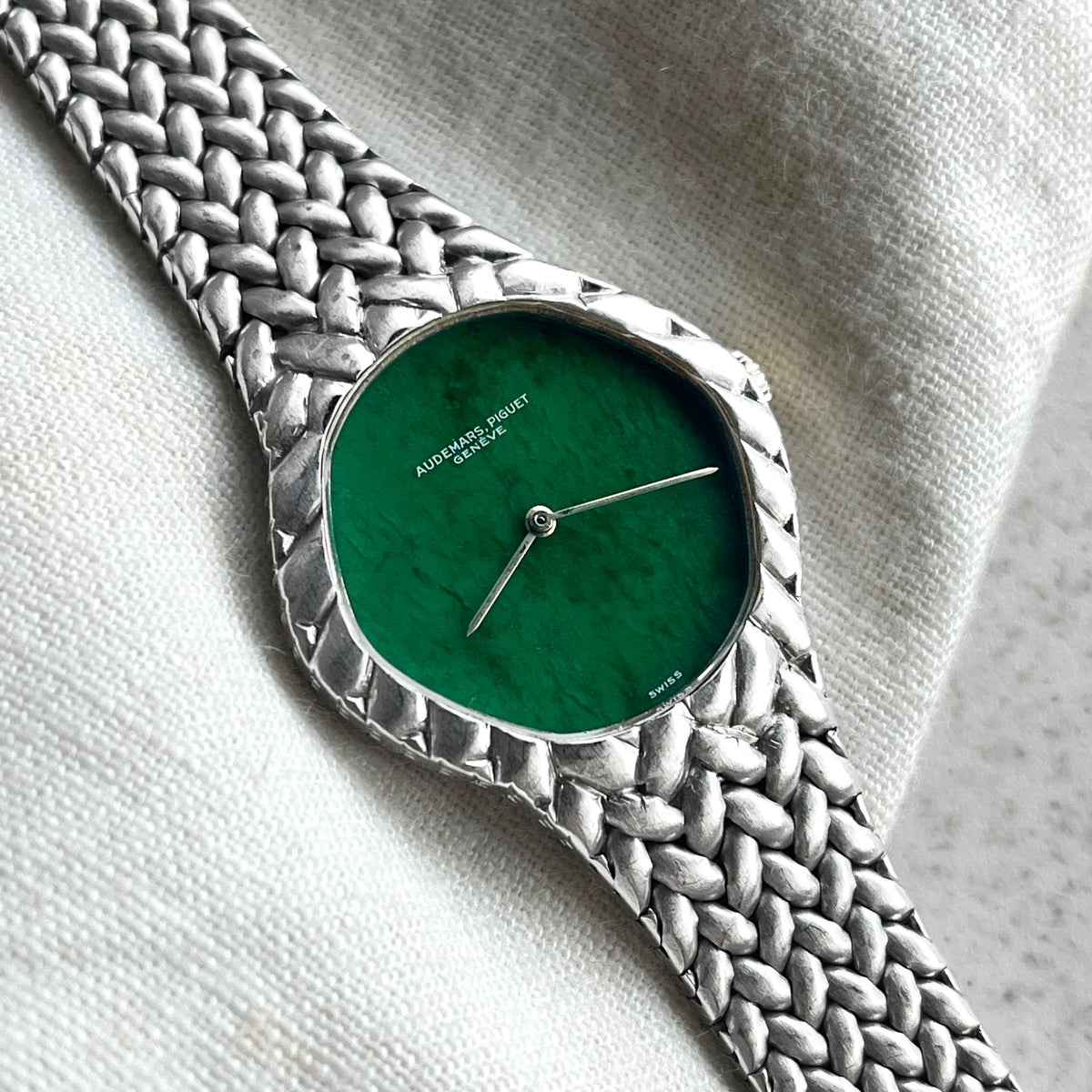 Audemars Piguet Ladies Cobra with Rare Jade Dial, White Gold